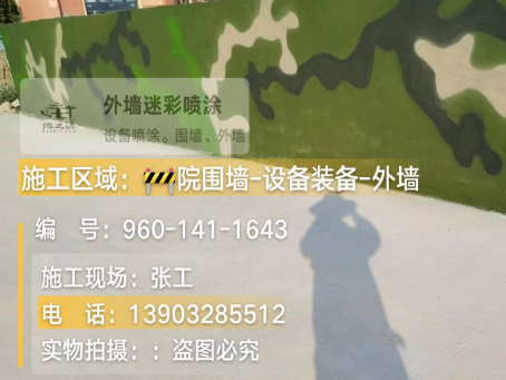 巫山 迷彩漆喷涂价格（按平方米计费）